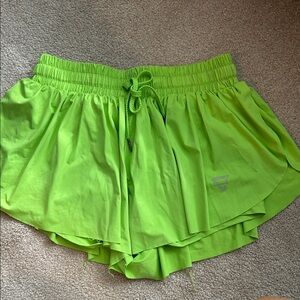 Vibrant Green Women's Athletic Shorts